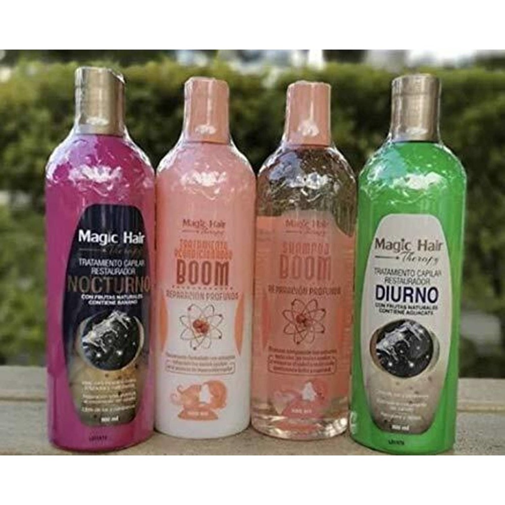 Magic Hair Therapy Tratamiento Diurno, Nocturno, Shampoo y Acondicionador BOOM